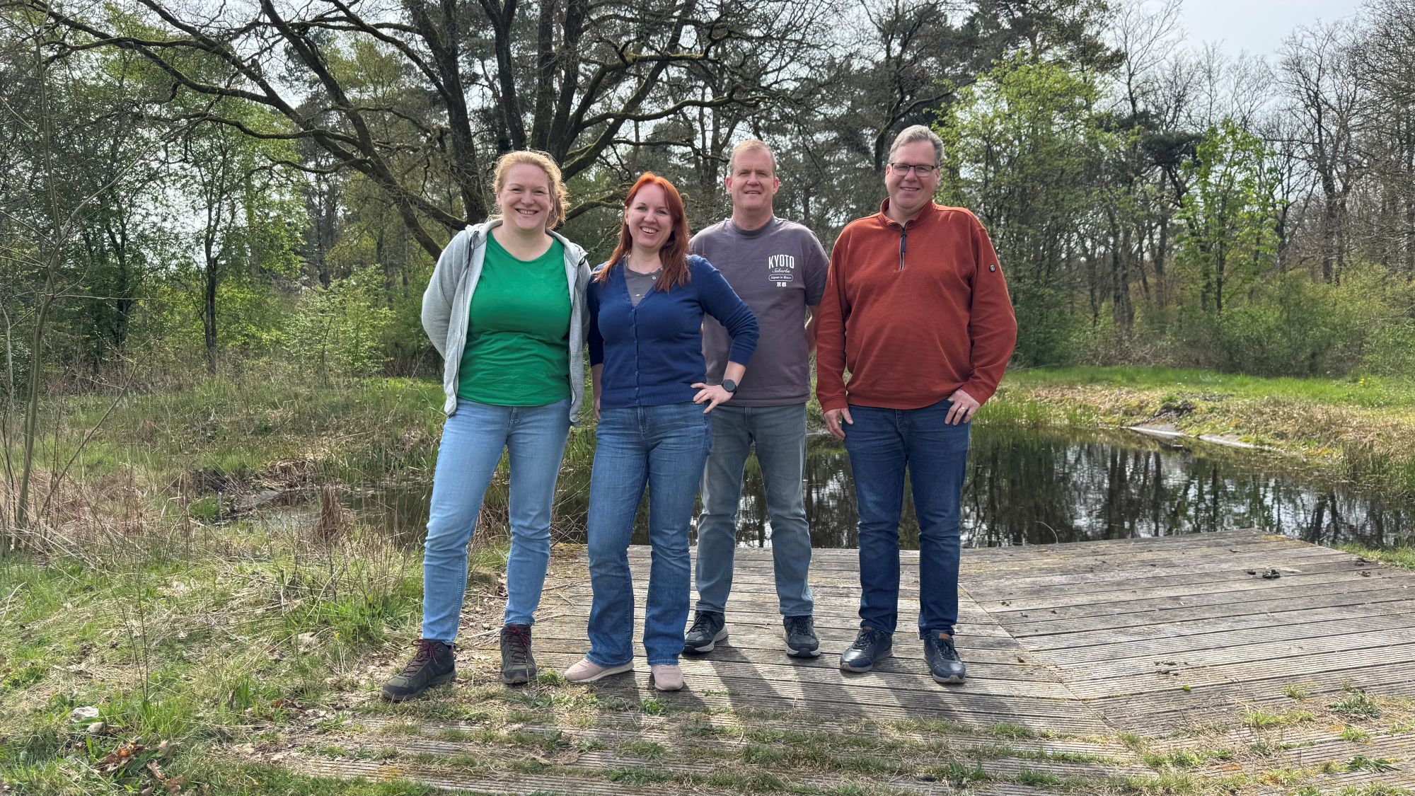 Gemeente Laarbeek vlnr Nienke, Caroline, Jos, Jos